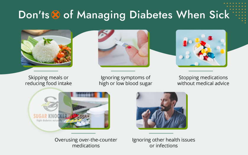 Don'ts of Managing Diabetes When Sick 