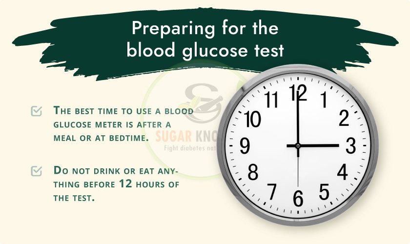 Preparing for the blood glucose test