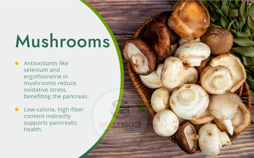 Mushrooms, rich in vitamins and minerals, provide essential nutrients for a healthy diet. Explains benefits of mushrooms on pancreas