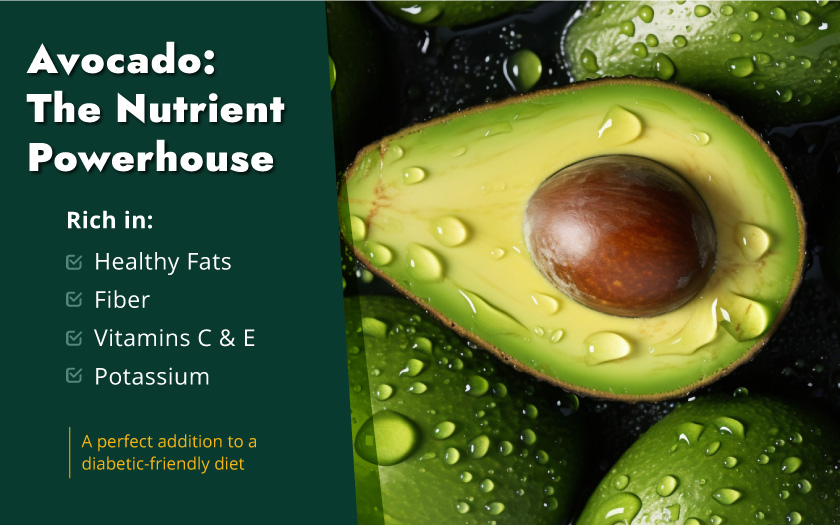 Avocado, a nutrient-dense fruit, showcasing its vibrant green flesh and rich texture, symbolizing health and vitality.